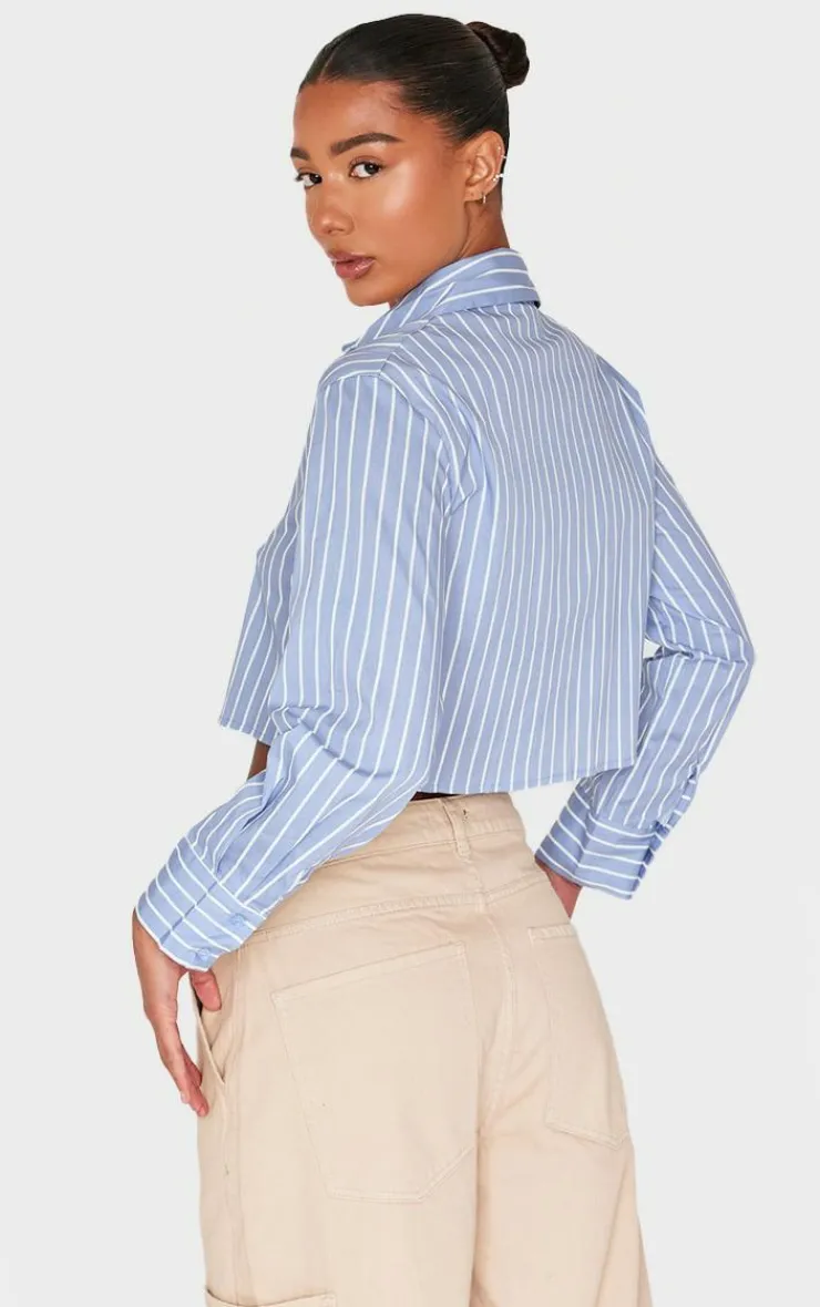 PrettyLittleThing Shirts*Striped Deep Cuff Shirt