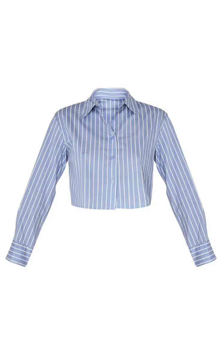 PrettyLittleThing Shirts*Striped Deep Cuff Shirt