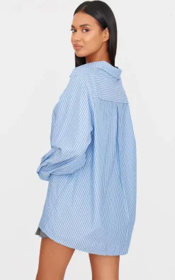 PrettyLittleThing Shirts*Striped Oversized Shirt