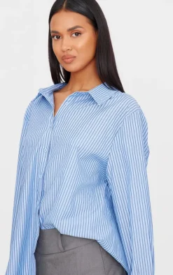 PrettyLittleThing Shirts*Striped Oversized Shirt