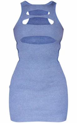 Two Tone Knit Extreme Cut Out Dress-PrettyLittleThing Clearance