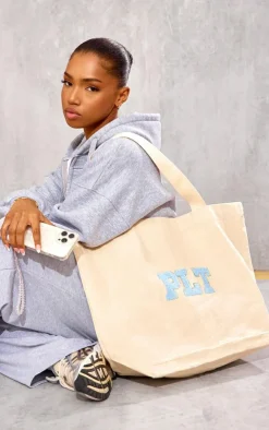PrettyLittleThing Shoppers*Varsity Logo Tote Bag