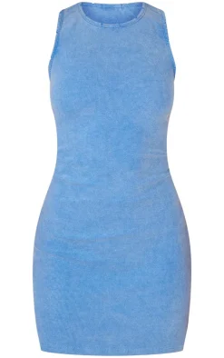 Washed Rib Distressed Detail Bodycon Dress-PrettyLittleThing Outlet