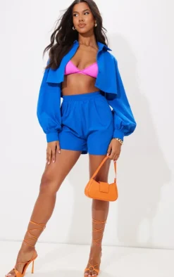 New PrettyLittleThing Woven A Line Shorts Blue
