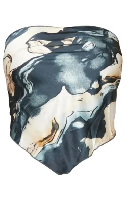 PrettyLittleThing Tube Tops*Woven Printed Bandana Style Bandeau Top