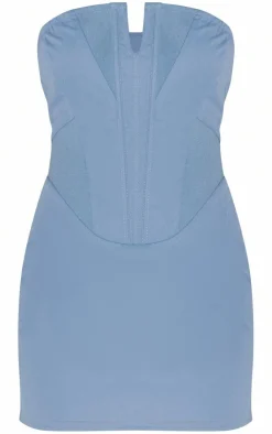 Woven Utility V Bar Bandeau Bodycon Dress-PrettyLittleThing Sale