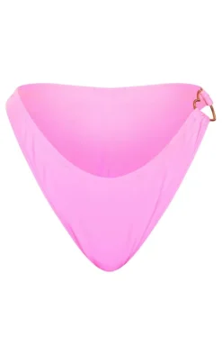 Blush Heart Trim High Leg Bikini Bottoms