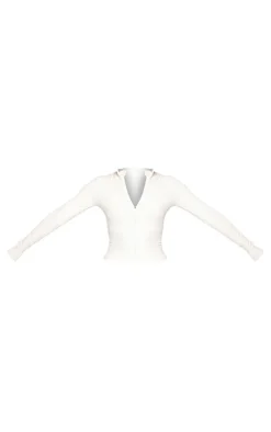 PrettyLittleThing Athletic Jackets*Bone Basic Sculpt Jacket