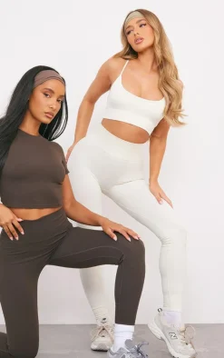 PrettyLittleThing Seamless Gym Wear*Bone Basic Seamless High Waist Gym Leggings