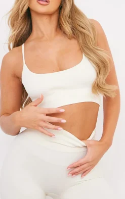 PrettyLittleThing Sports Bras*Bone Basic Seamless Padded Sports Bra
