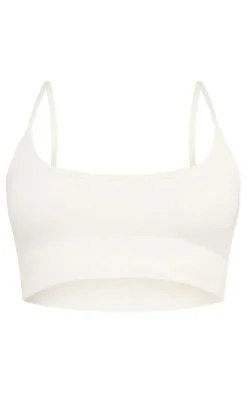 PrettyLittleThing Sports Bras*Bone Basic Seamless Padded Sports Bra