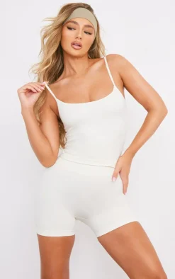 PrettyLittleThing Workout Tops*Bone Seamless Basic Gym Cami Top