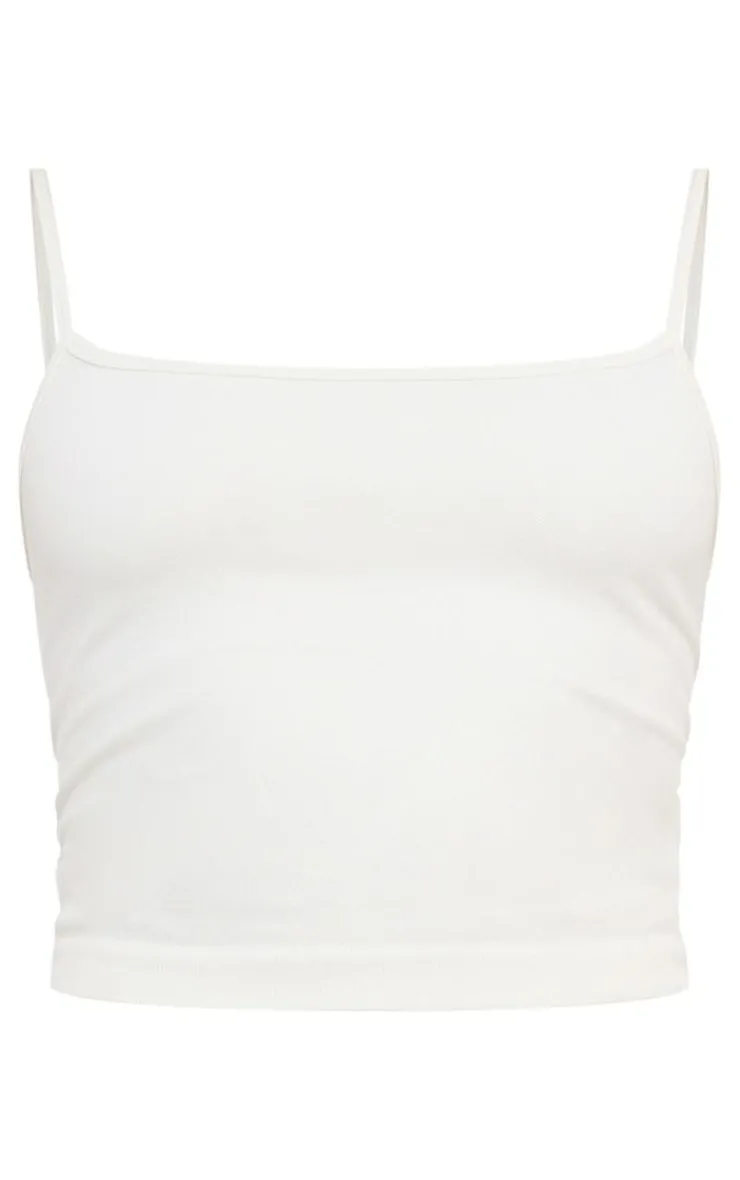 PrettyLittleThing Workout Tops*Bone Seamless Basic Gym Cami Top