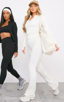 PrettyLittleThing Yoga Pants*Bone Seamless High Waist Flare Yoga Pants