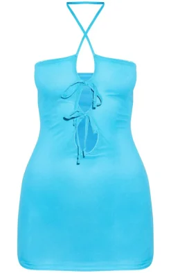 Mesh Bandeau Mini Dress-PrettyLittleThing Online