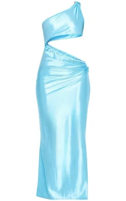 Stretch Satin Cut Out Maxi Dress-PrettyLittleThing Clearance