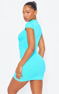 PrettyLittleThing Snatched*Structured Snatched Rib Cap Sleeve Bodycon Dress