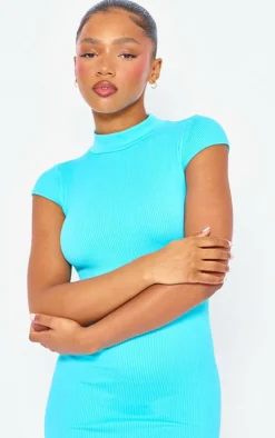 PrettyLittleThing Snatched*Structured Snatched Rib Cap Sleeve Bodycon Dress