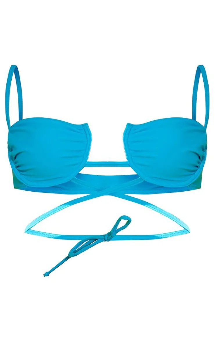PrettyLittleThing Wrap Tops*Underwired Wrap Around Cupped Bikini Top