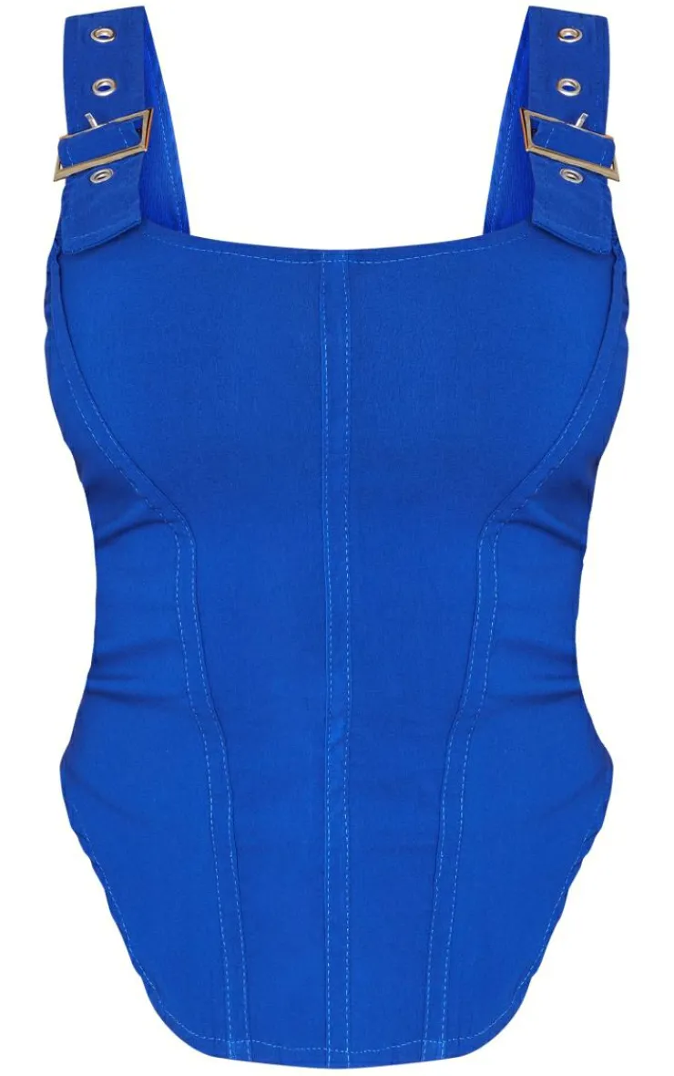 PrettyLittleThing Corsets*Woven Buckle Strap Boned Corset