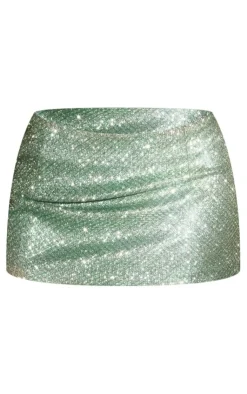 Glitter Low Rise Micro Mini Skirt-PrettyLittleThing Online