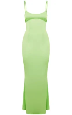 Satin Backless Ruched Maxi Dress-PrettyLittleThing Clearance