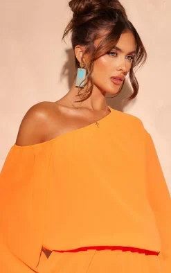 Chiffon One Shoulder Shift Dress-PrettyLittleThing Discount