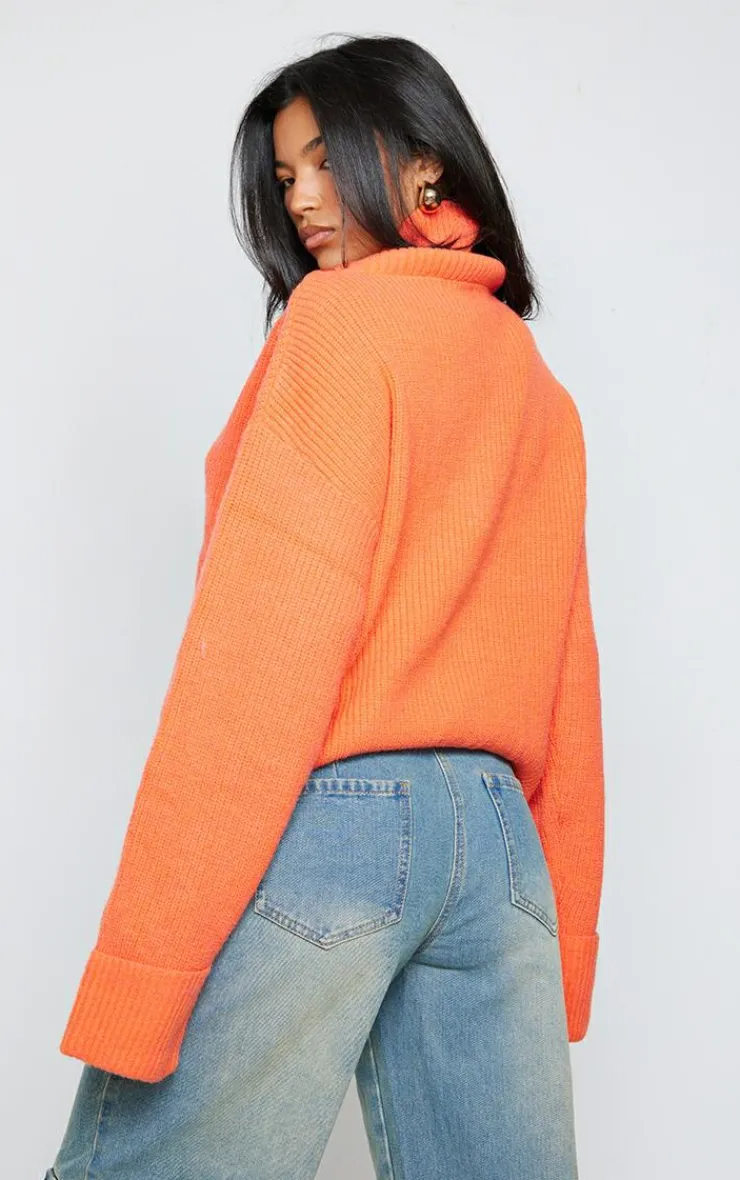 PrettyLittleThing Sweaters*Marl Chunky Knit Half Zip Sweater