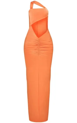Slinky Asymmetric Extreme Cut Out Maxi Dress-PrettyLittleThing Hot