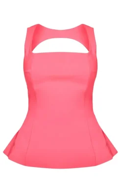 Woven Cut Out Bust Backless Long Top-PrettyLittleThing Sale