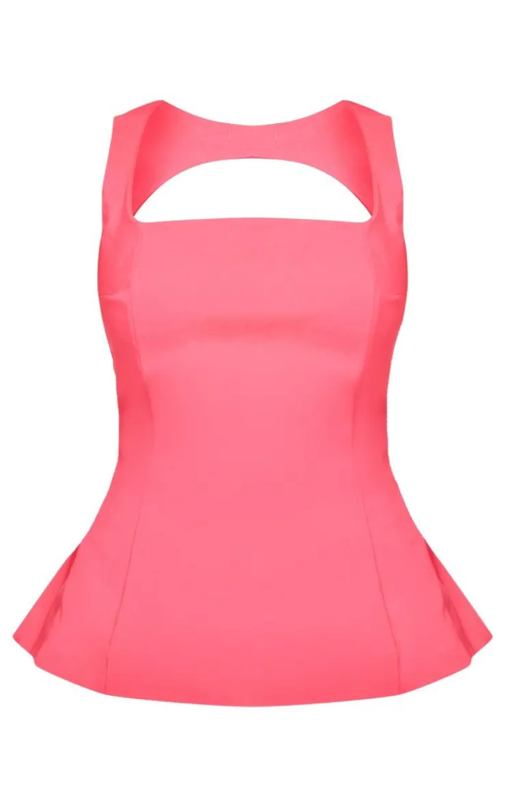 Woven Cut Out Bust Backless Long Top-PrettyLittleThing Sale