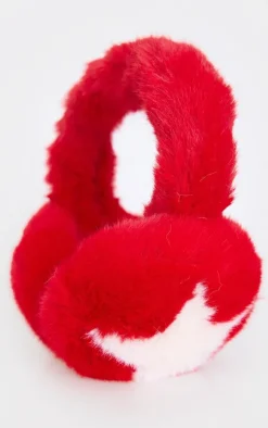 PrettyLittleThing Winter Accessories*Faux Fur Star Ear Muffs