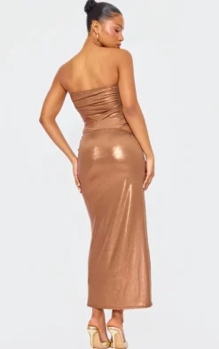 Slinky Cut Out Hammered Trim Midi Dress-PrettyLittleThing Hot
