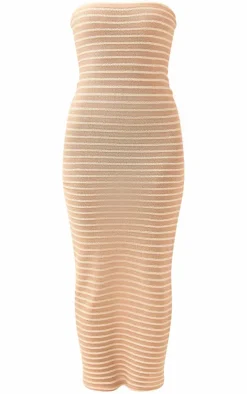 Bandeau Stripe Midi Dress-PrettyLittleThing Outlet
