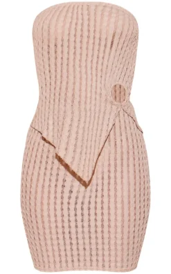 Bandeau Textured Ring Detail Mini Dress-PrettyLittleThing Clearance