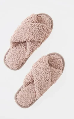 Brown Borg Cross Over Slippers