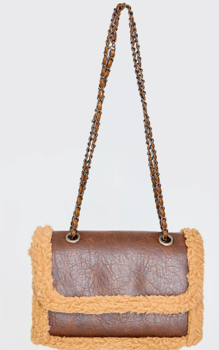 PrettyLittleThing Crossbody Bags*Borg Trim Multiway Cross Body Bag