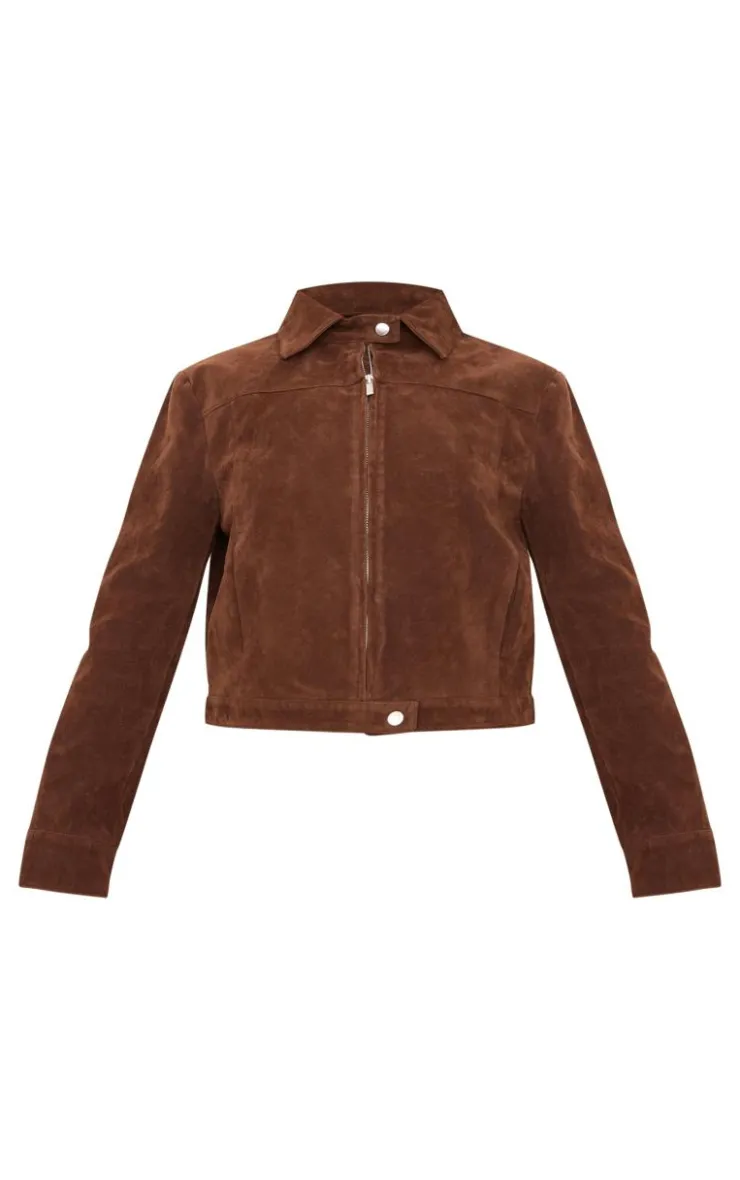 PrettyLittleThing Winter Coats & Jackets*Brushed Faux Suede Seam Detail Jacket