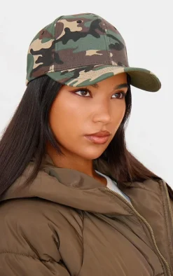 PrettyLittleThing Baseball Caps*Camo Print Cap