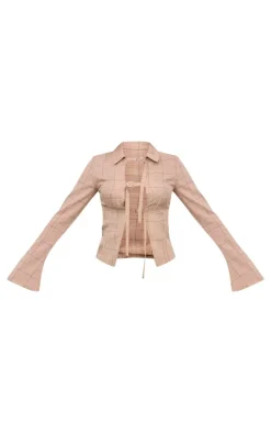 PrettyLittleThing Shirts*Check Fitted Buckle Detail Shirt