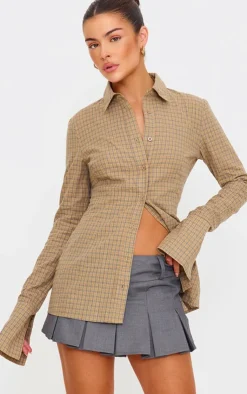 PrettyLittleThing Shirts*Check Woven Fitted Shirt