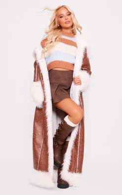 PrettyLittleThing Sweaters*Chunky Striped Knit Cropped Sweater