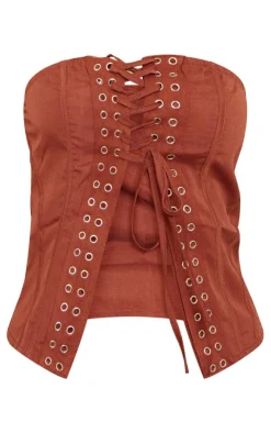 PrettyLittleThing Corsets*Contrast Front Eyelet Lace Up Corset