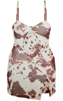 Cow Print Cut Out Mini Dress-PrettyLittleThing Hot