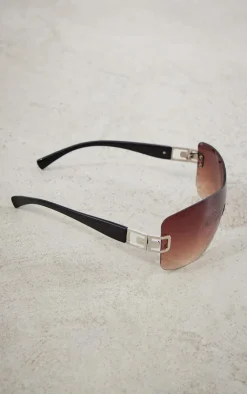 PrettyLittleThing Visor Sunglasses*Cut Out Detail Curved Visor Sunglasses