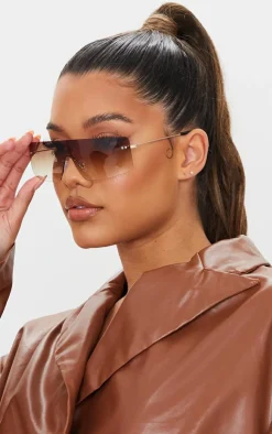 PrettyLittleThing Square Sunglasses*Faded Lens Square Frame Frameless Sunglasses
