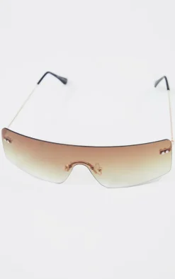 PrettyLittleThing Square Sunglasses*Faded Lens Square Frame Frameless Sunglasses