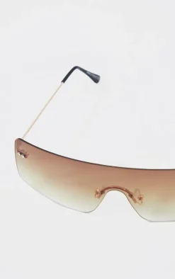 PrettyLittleThing Square Sunglasses*Faded Lens Square Frame Frameless Sunglasses