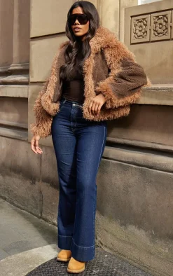PrettyLittleThing Aviator Jackets*Faux Fur Contrast Teddy Aviator Jacket