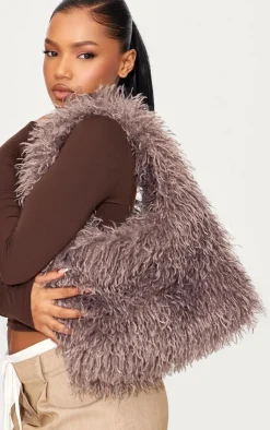 PrettyLittleThing Shoppers*Faux Fur Large Tote Bag